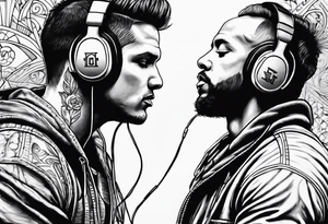 Music, god, art, family, American football tattoo idea