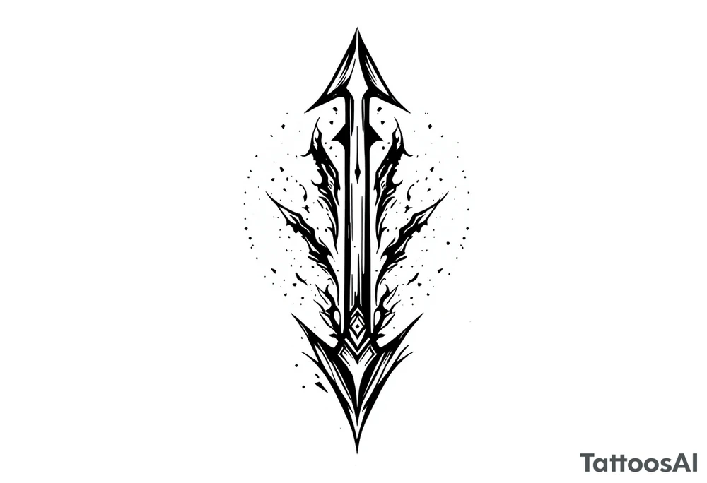 one  arrow  that look down tattoo idea