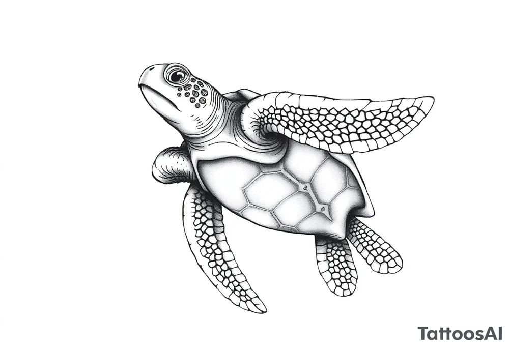 Majestic Sea turtle tattoo idea