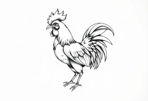 combat rooster tattoo idea