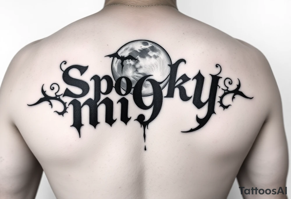 Spooky m9oon phrase thigh tattoo i tattoo idea
