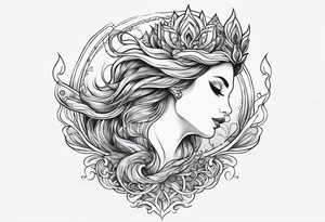mermaid fin tattoo idea