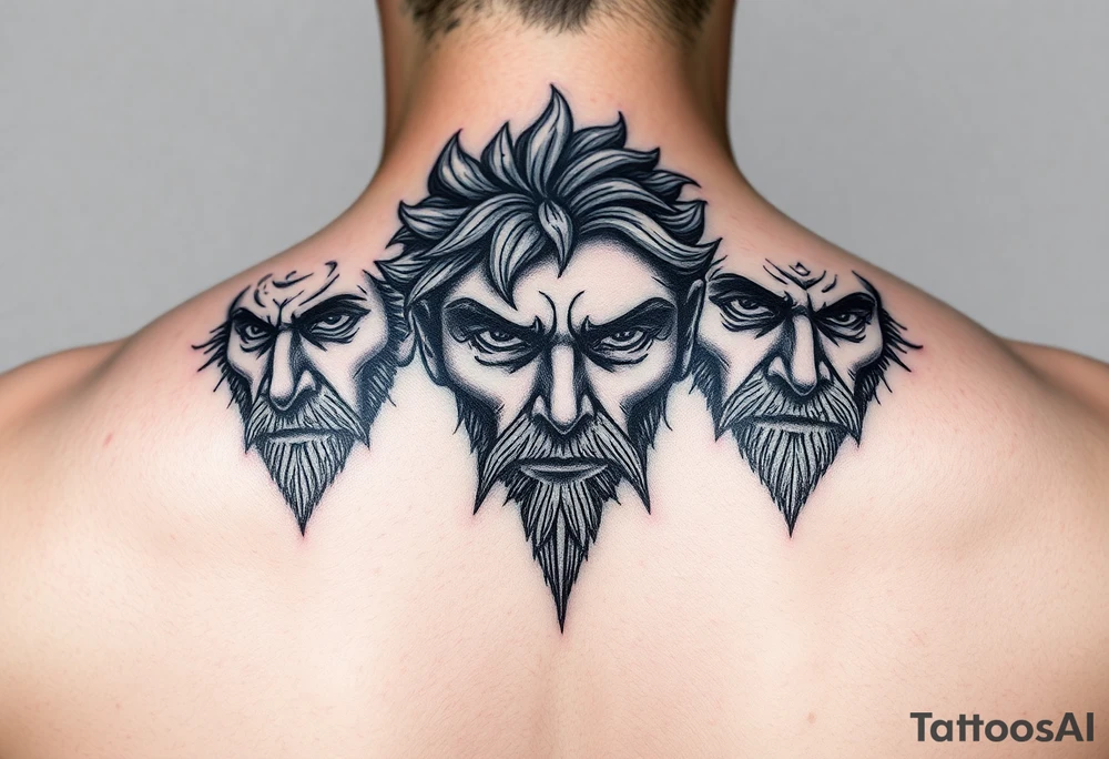 seasons faces tattoo idea