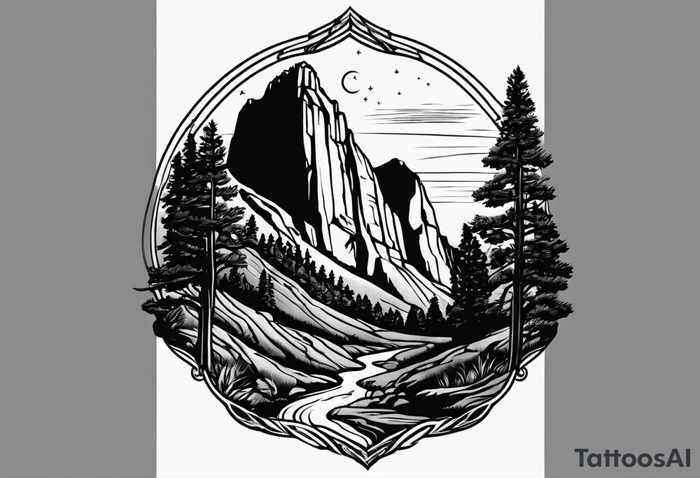 Couple hiking, zion national park tattoo idea