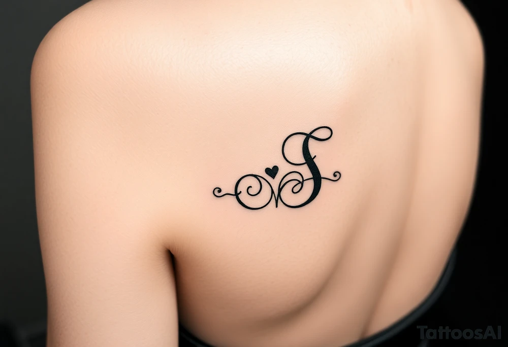 Partnertattoo für Ehepaar auf der hand, dazu den Anfangsbuchstaben S von dem gemeinsamen Nachnamen tattoo idea