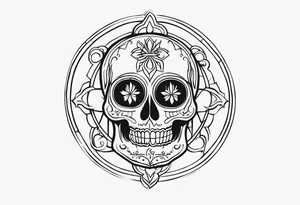 Santa Muerte sigil tattoo idea