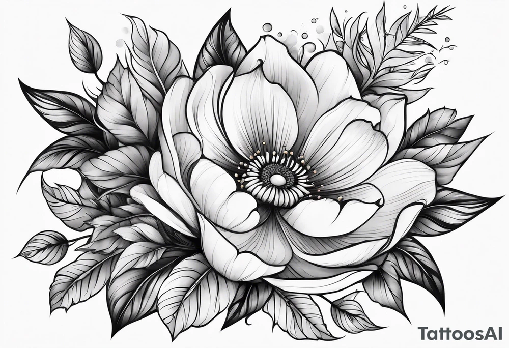 Floral sleeve tattoo idea