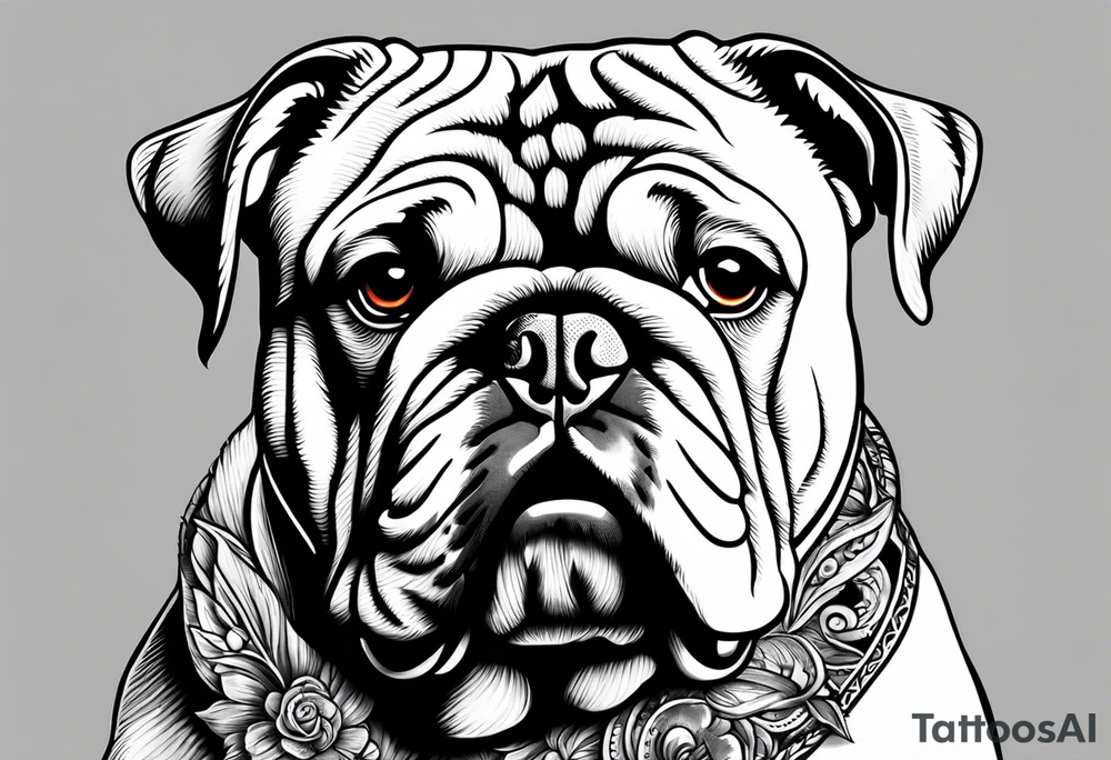 English bulldog tattoo idea