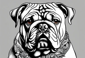 English bulldog tattoo idea
