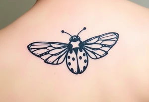 Ladybug flying tattoo idea