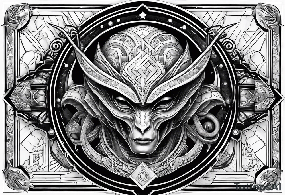 alien alphabet tattoo idea