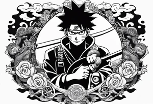 Naruto mixed with monkey d luffy tattoo idea