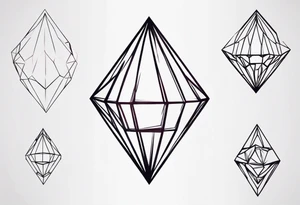 simple line tattoo of geometric dimond tattoo idea