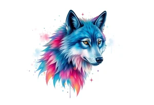 Aurora wolf tattoo idea