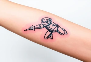 Flying ninja monkey turtle tattoo idea