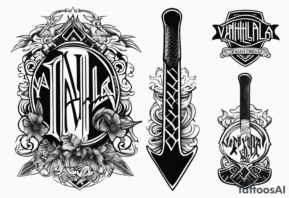 Valhalla axe tattoo idea