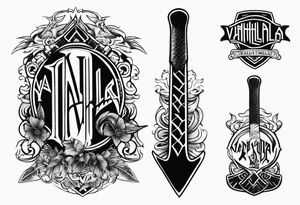 Valhalla axe tattoo idea