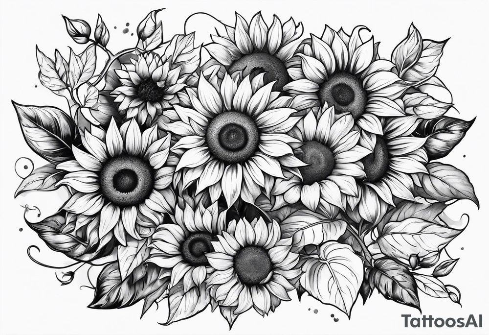 Sunflower tattoo idea