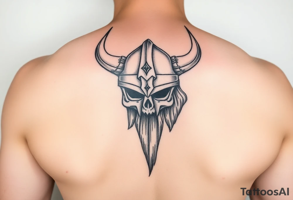 vikings helmet tattoo idea