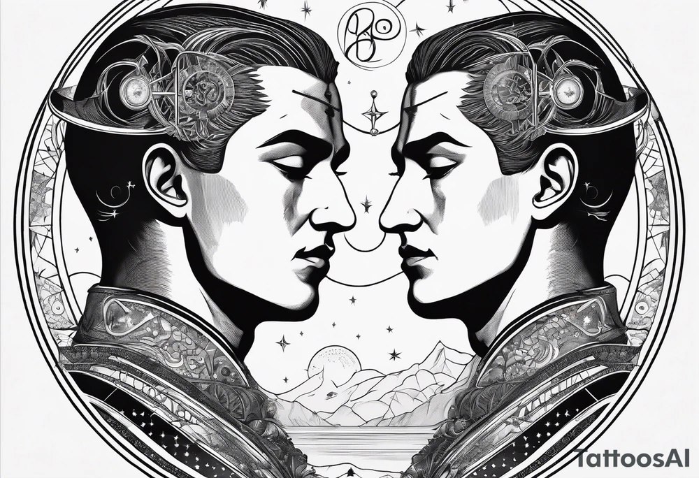 Astrology, Gemini, Natal Chart, vision, armband tattoo idea