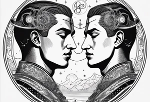 Astrology, Gemini, Natal Chart, vision, armband tattoo idea