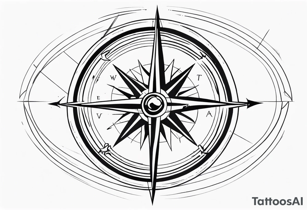 Nautical compass tattoo idea