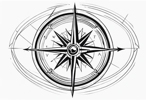 Nautical compass tattoo idea
