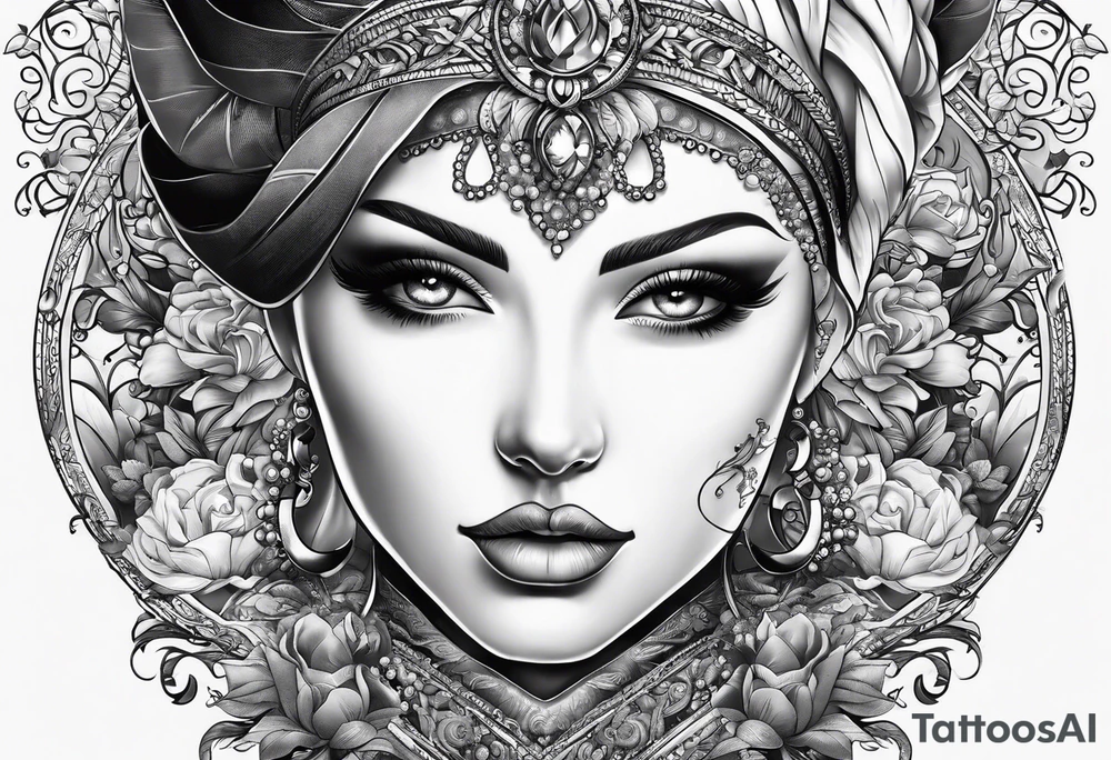 sleeve filler behind words tattoo idea
