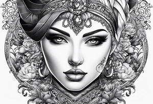sleeve filler behind words tattoo idea