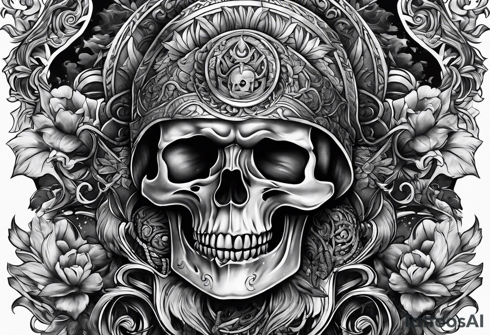 a cross crushing evil tattoo idea