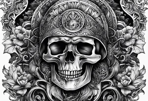 a cross crushing evil tattoo idea