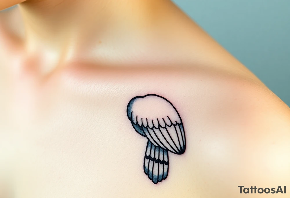 image of a Kalimantan ivory-horned hornbill with a Dayak motif woven background tattoo idea