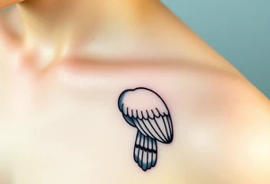 image of a Kalimantan ivory-horned hornbill with a Dayak motif woven background tattoo idea