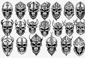 i want a tattoo of a big viking skeleton head tattoo idea