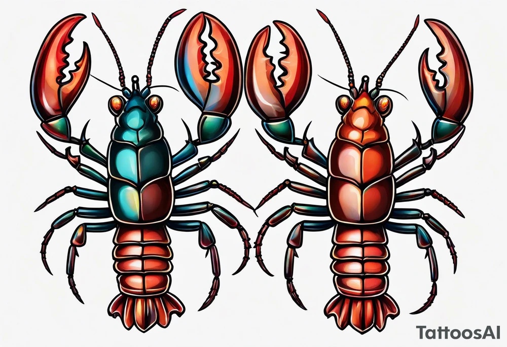 Matching lobster couples tattoo tattoo idea