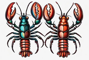 Matching lobster couples tattoo tattoo idea