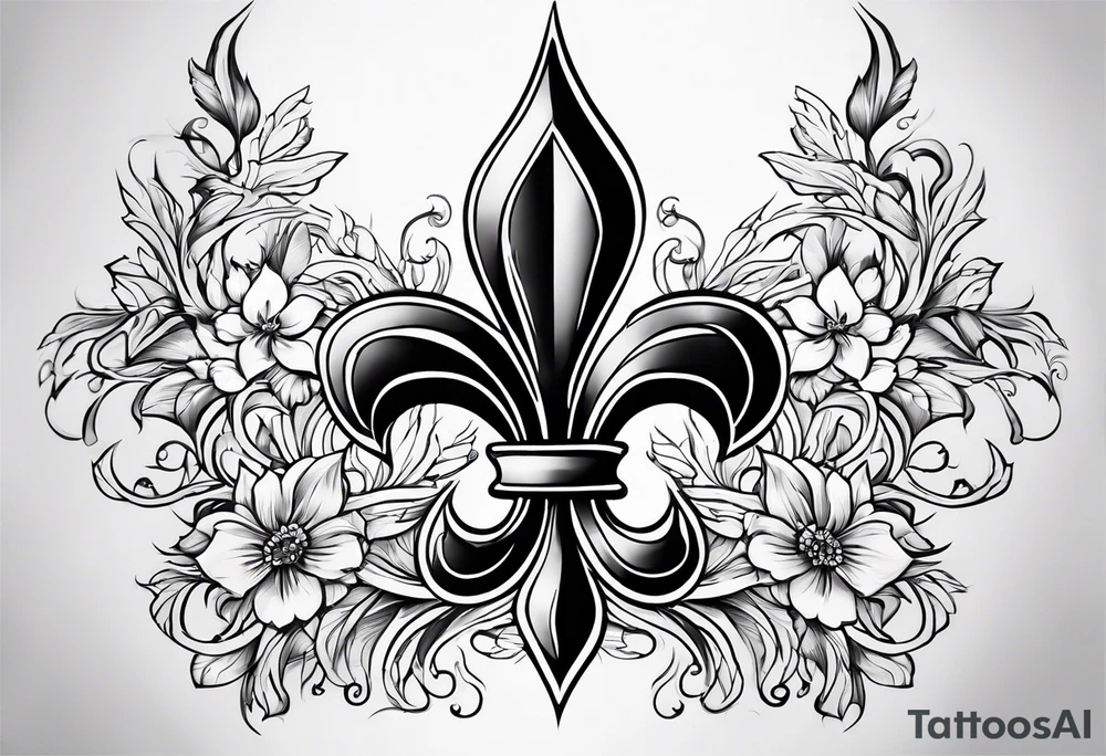 Fleur de lys de feu tattoo idea