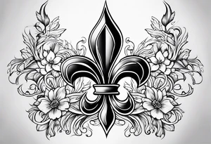 Fleur de lys de feu tattoo idea