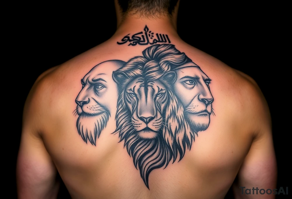 first off all can u get me a picture of imam ali and a lion on on one side and imam ali on the other side make sure u get the pictures from google on the whole back tattoo idea