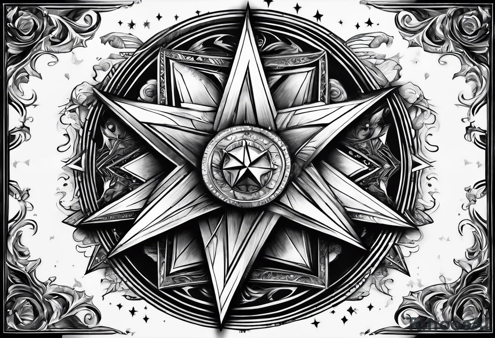 A star in the sky tattoo idea