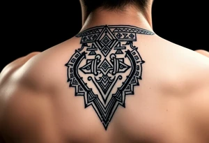 Pre-Colombian art neck tribal geometric tattoo tattoo idea