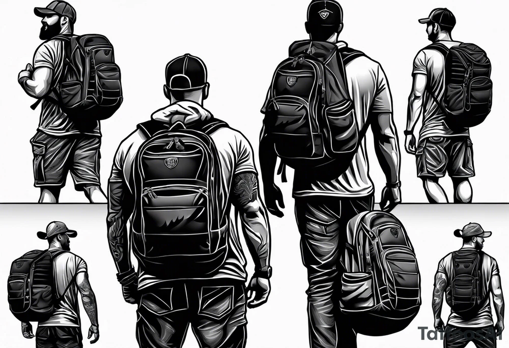 Rucking, brotherhood, shadows, fitness, GrowRuck tattoo idea