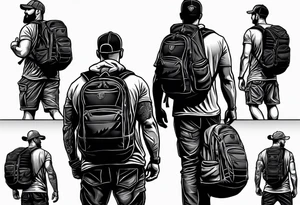 Rucking, brotherhood, shadows, fitness, GrowRuck tattoo idea