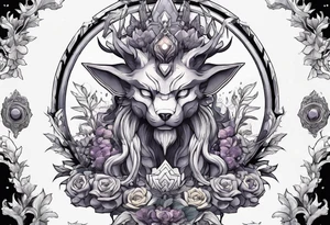 Alakazam statue tattoo idea