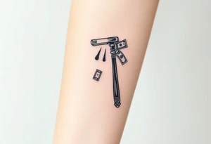 Barber pole  Razor with raining  money tattoo idea