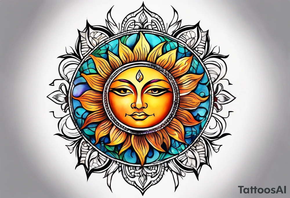 sun tattoo idea