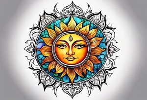 sun tattoo idea