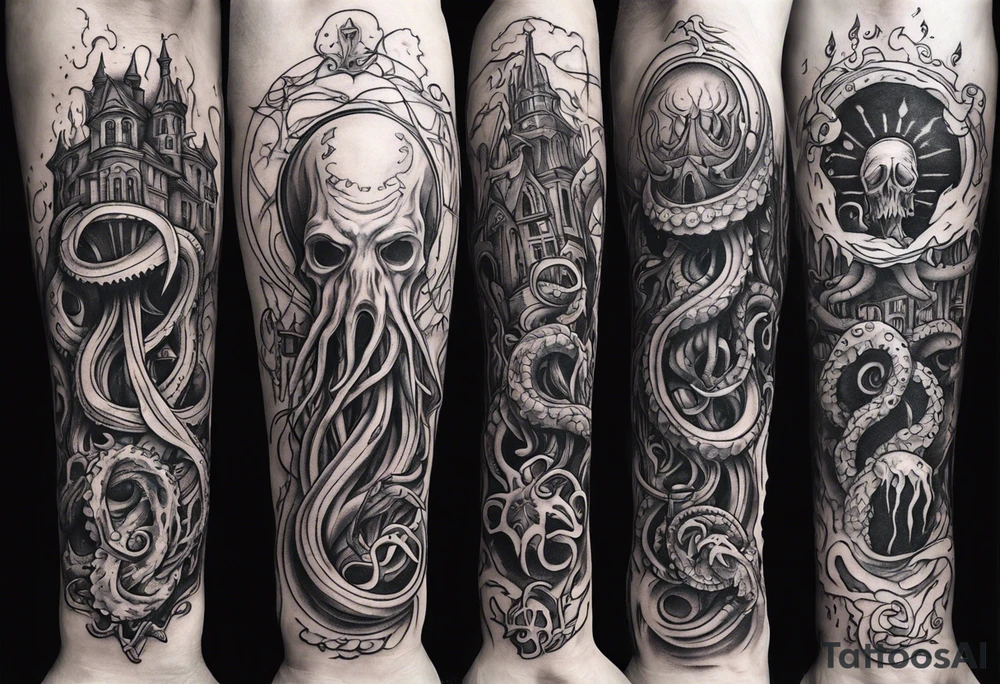 long tattoo for forearm on lovecraft them
add tentacle tattoo idea