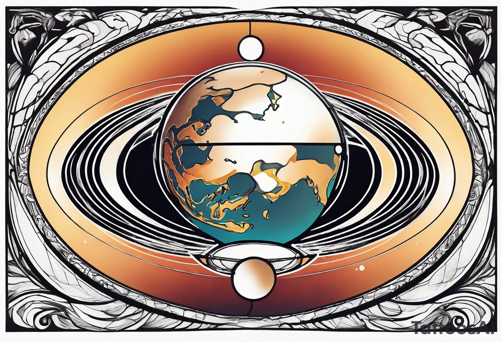 Planet symboling ease of moving from one part to another. tattoo idea