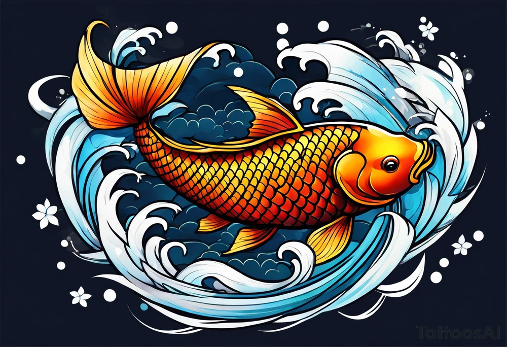 Koi fish tattoo idea